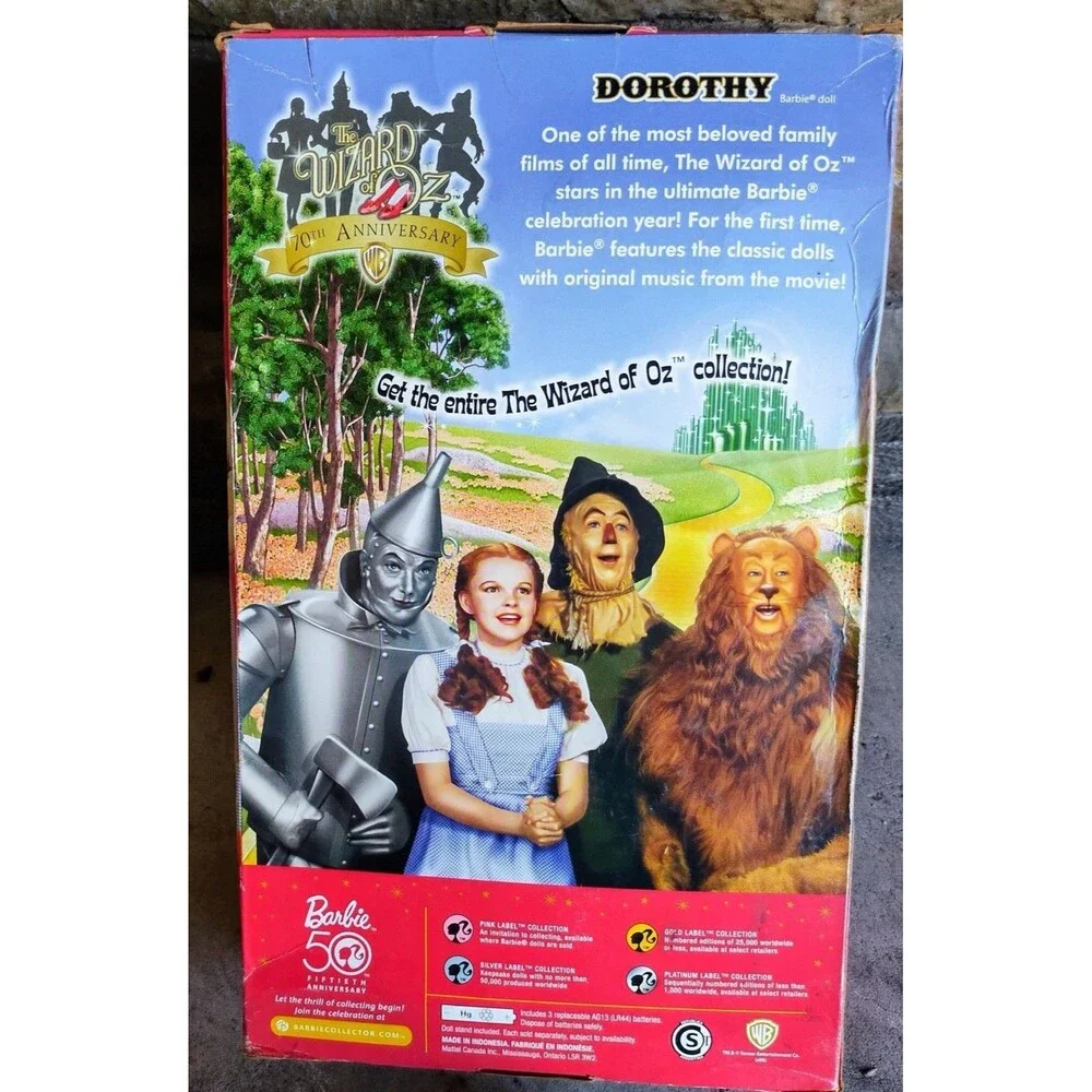 Barbie Collector Wizard of Oz Dorothy Doll w/ Original Sound Music 50th Anniv
